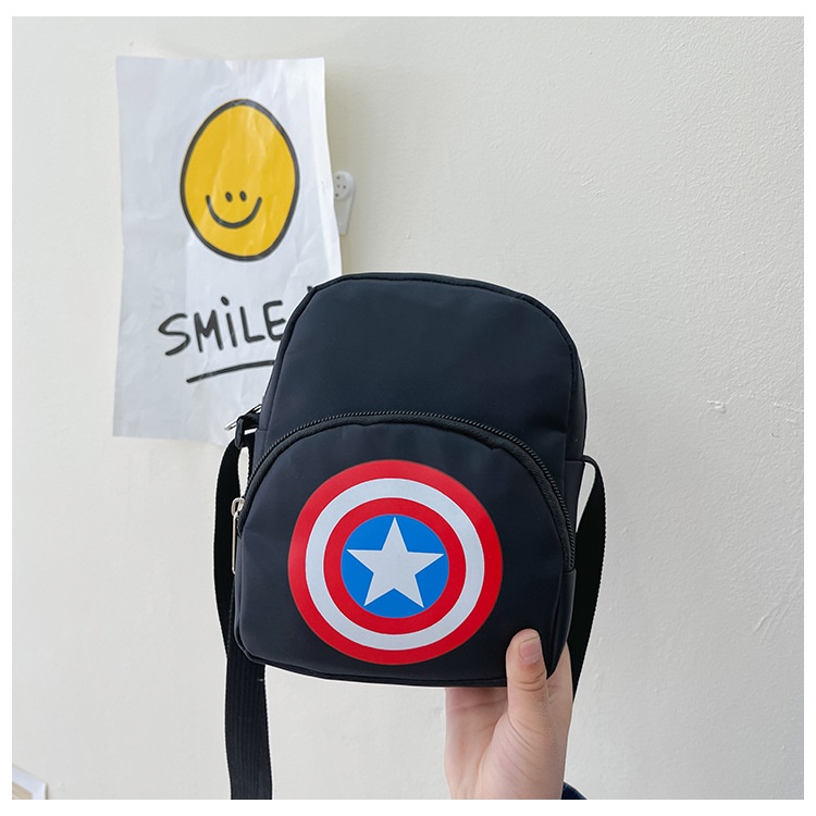 Túi đeo chéo, túi đeo ngực trẻ em hình superman nhện chất vải dù mịn cao cấp, hàng hải hai lớp vải, hai ngăn riêng biệt