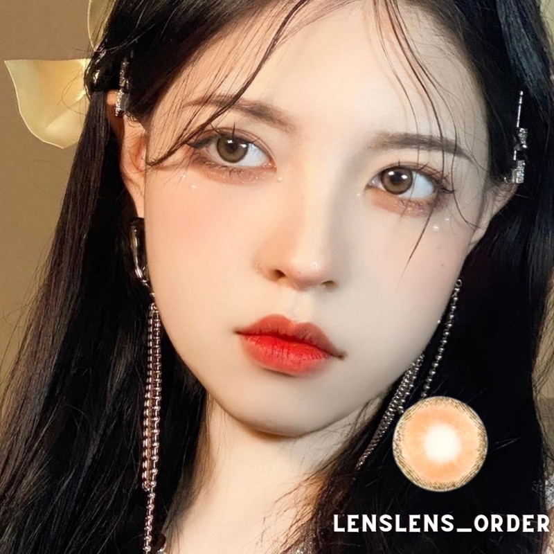 Kính Áp Tròng Lens  Sense brown Siêu Hot Đủ Độ Cận [Vui Lòng Đặt 2 Chiếc]