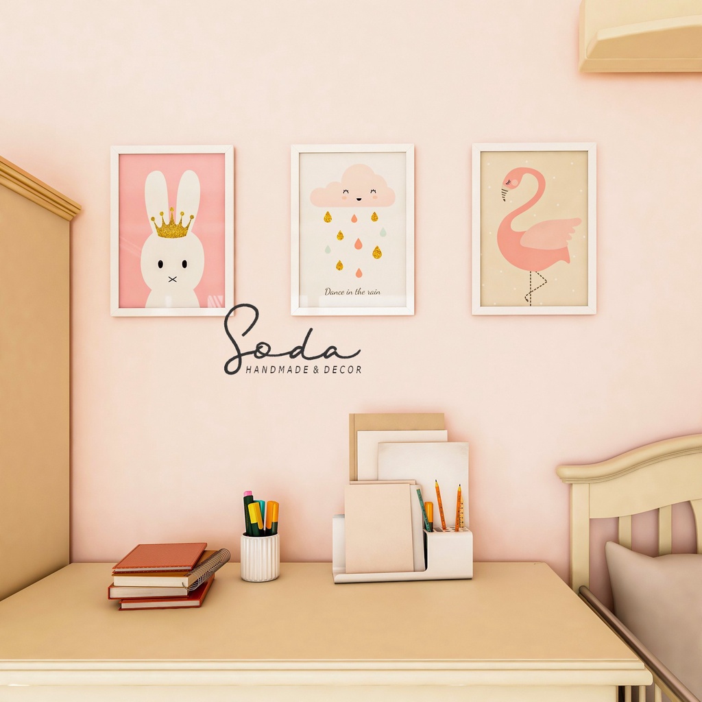 Khung Tranh Nghệ Thuật Treo Phòng khách/Phòng ngủ cho bé