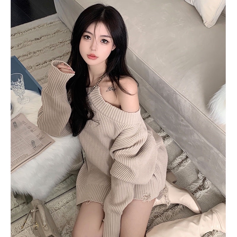 Áo len trễ vai Thiết Kế theo phong cách Sexy , Đường Phố🙈