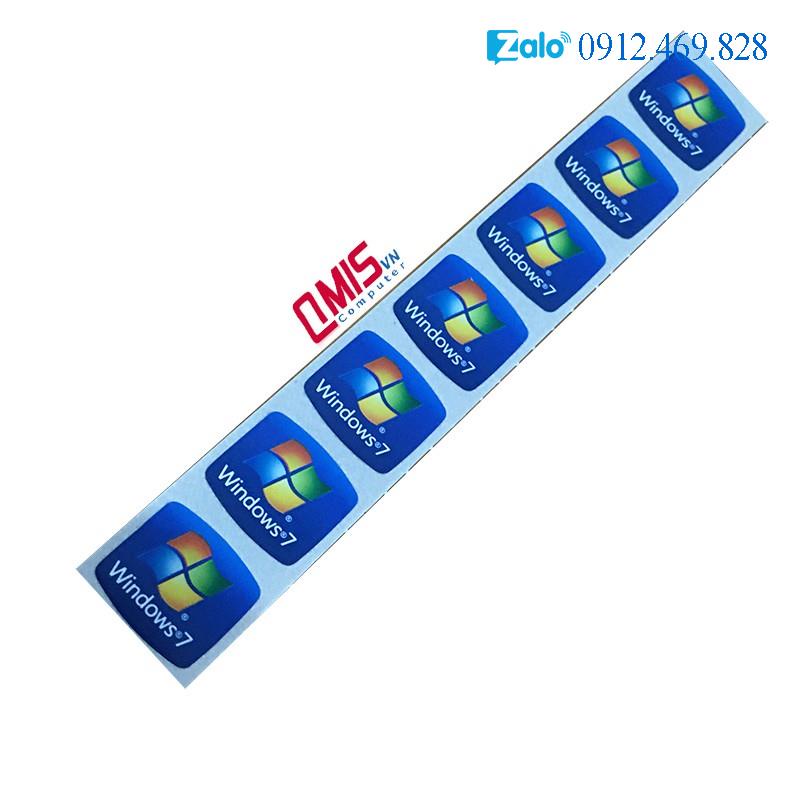 1 CÁI TEM LOGO WINDOWS 7 WINDOWS 10 PRO 7 màu - DÁN MÁY TÍNH PC LAPTOP ...