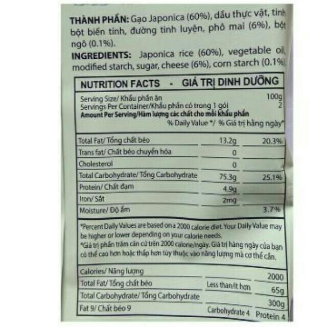 Bánh gạo onne onne pho mai ngô 118g