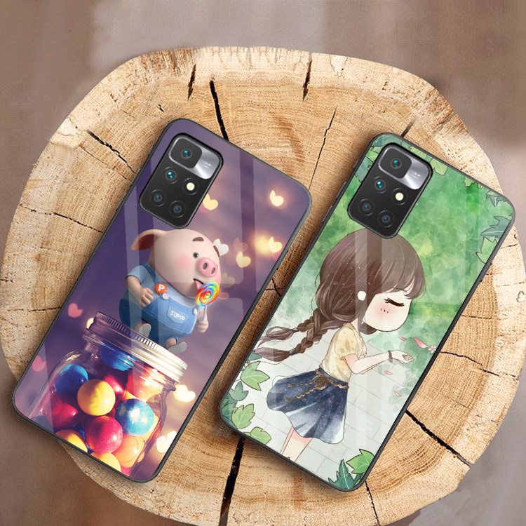 Ốp Lưng Xiaomi Redmi 10 mặt kính cường lực cao cấp