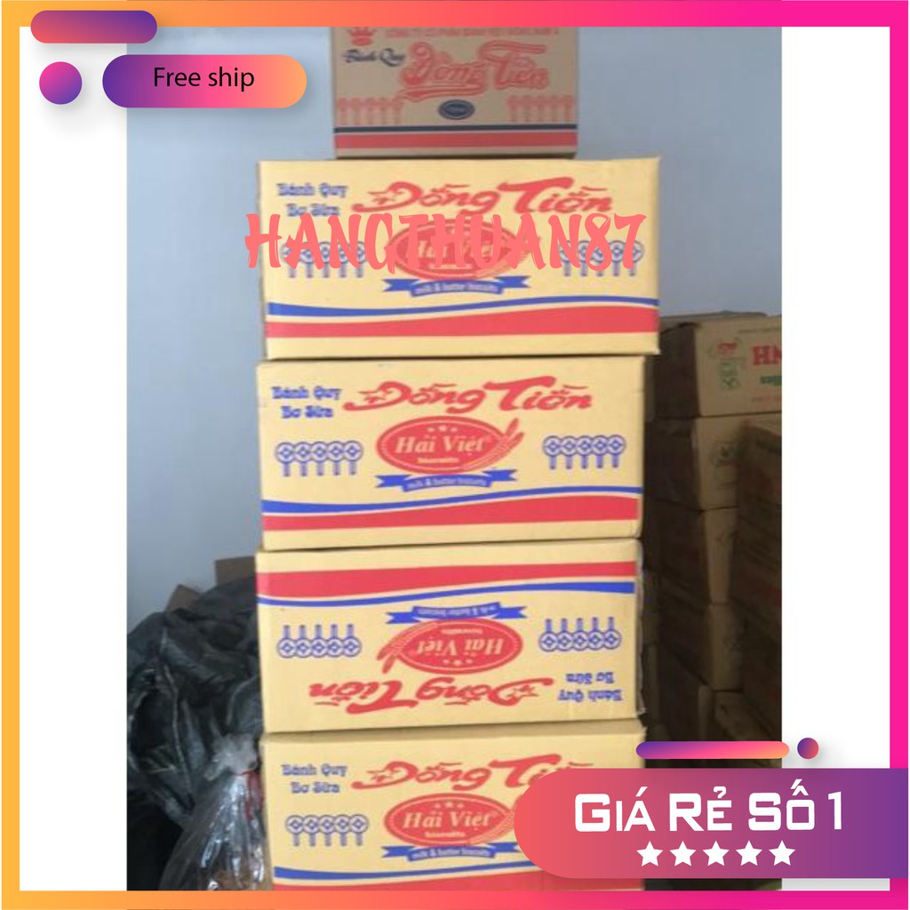 Freeship 50k Sỉ 1 Thùng 120 Gói Bánh Đồng Tiền