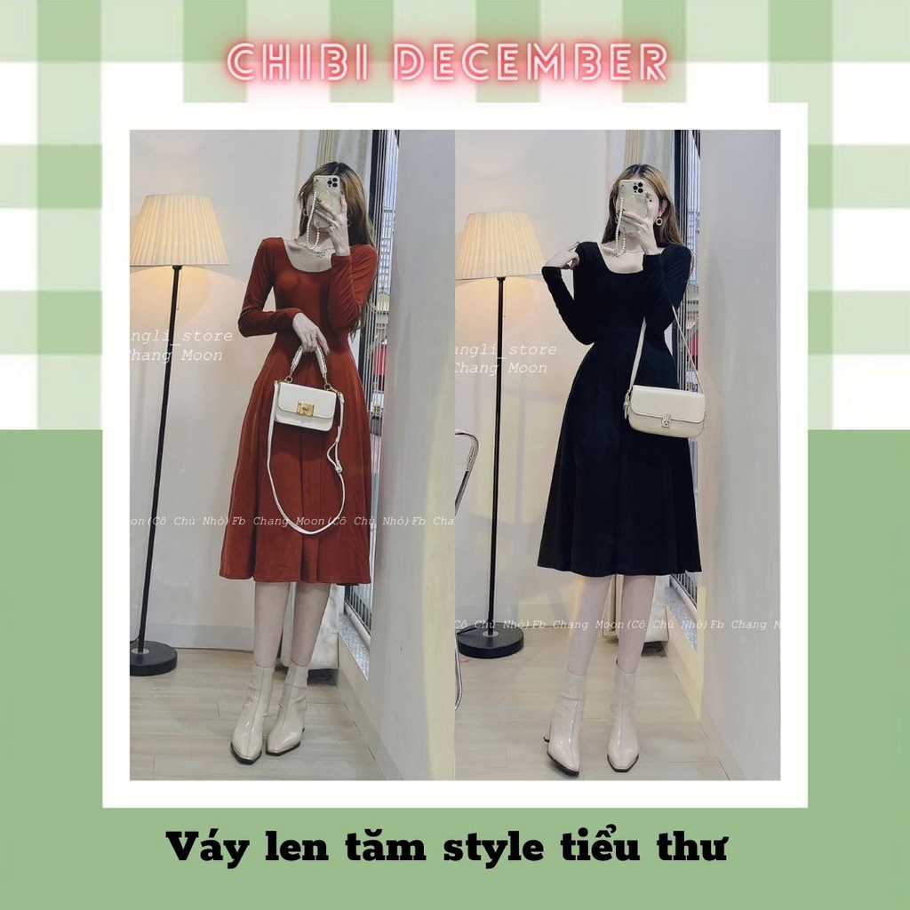 Váy dáng dài style tiểu thư