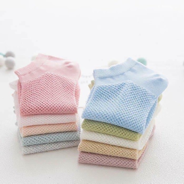 Bán sỉ tất lưới ngắn cổ nam-nữ