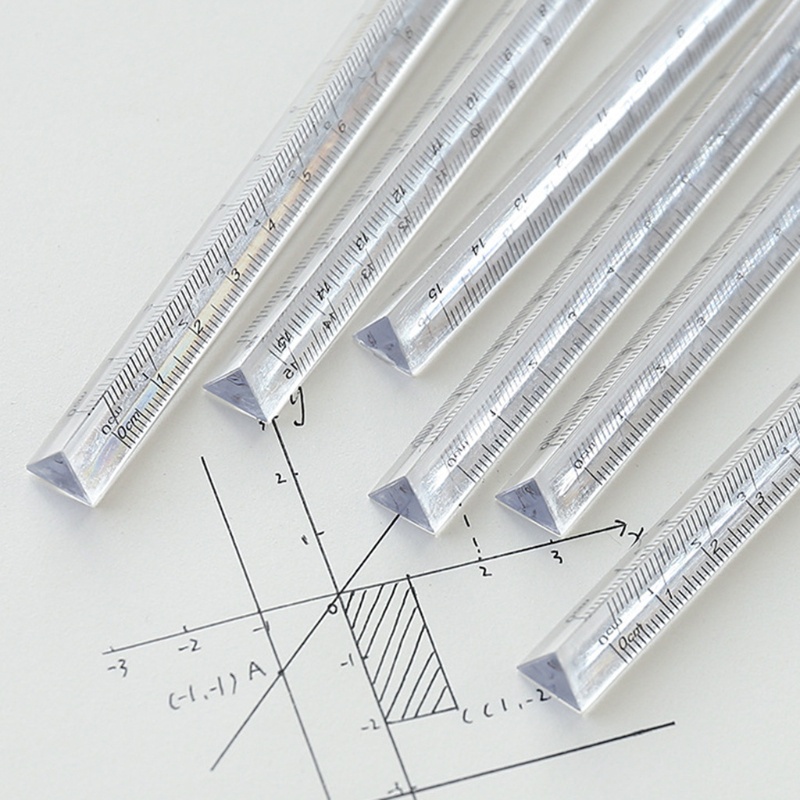 Thước Kẻ Thẳng 0-15cm Thiết Kế Trong Suốt Tiện Dụng