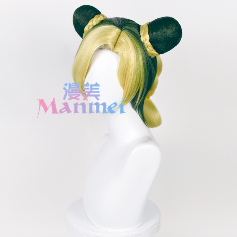 Bộ Tóc Giả Ngắn Hóa Trang Nhân Vật JoJos Bizarre Adventure Jolyne Cujoh JOJO Kèm 2 Búi Tóc Giả Chịu Nhiệt