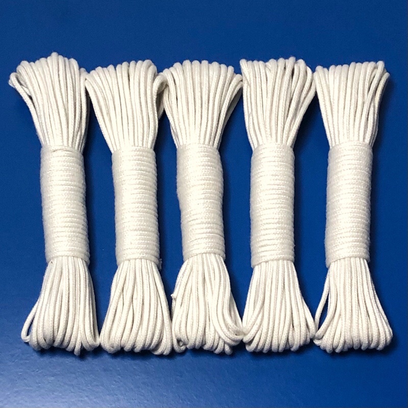 5-&gt;20 mét - dây tim 2mm cotton có lõi dùng làm macrame, trang trí
