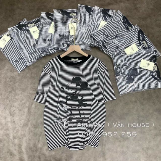 Áo Phông Mickey Kẻ