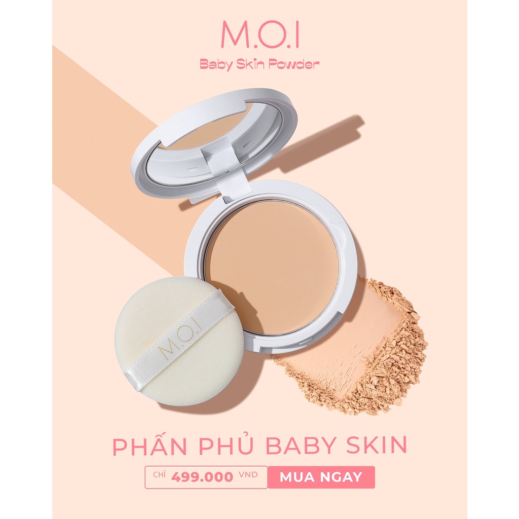 MOI Baby Skin Powder MOI Cosmetics Phấn phủ mềm mượt 10g