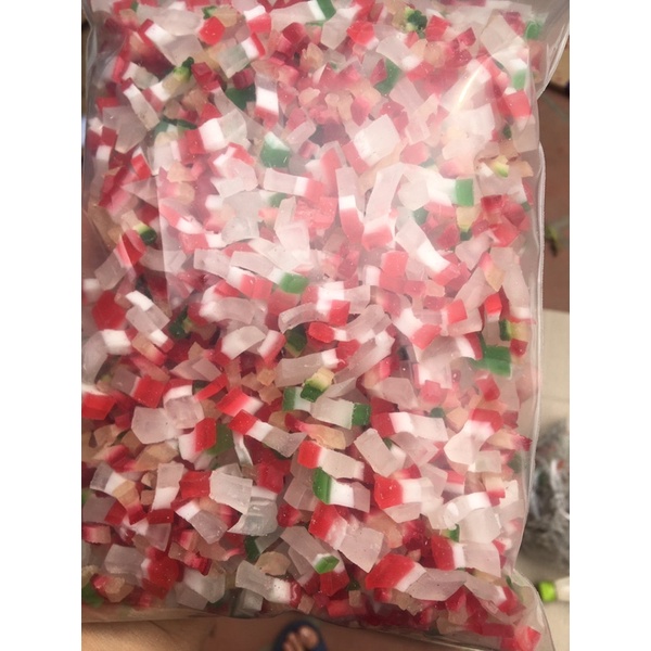 500g Trân châu hạt lựu/ Bột khoai hạt lựu 3 màu khô