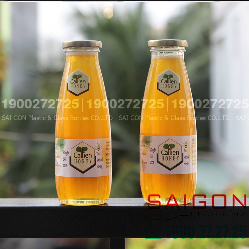 Chai Thủy Tinh Tròn 200ml , 250ml , 500ml , 1000ml nắp thiết