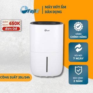 Máy hút ẩm không khí fujie hm-920en, công suất lớn 20 lít/ngày, màng lọc hepa lọc sạch không khí, bảo hành 2 năm