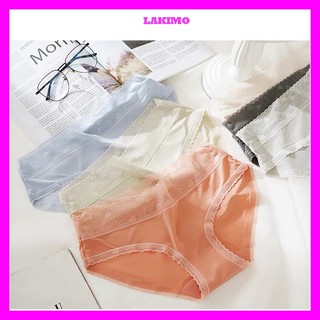 Quần lót nữ viền ren trái tim cao cấp, quần lót su đúc siêu mềm mại Lakimo GLG22