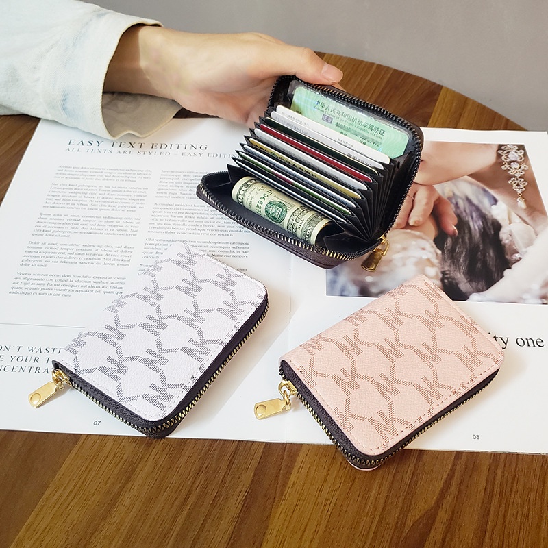 Ví Đựng Thẻ Phối Khóa Kéo Thời Trang Dành Cho Nữ