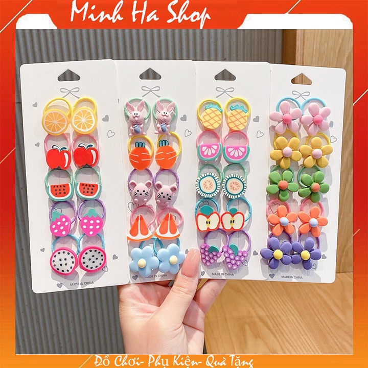 Kẹp tóc cho bé gái phong cách Hàn Quốc xinh xắn, dễ thương, set 10 cái