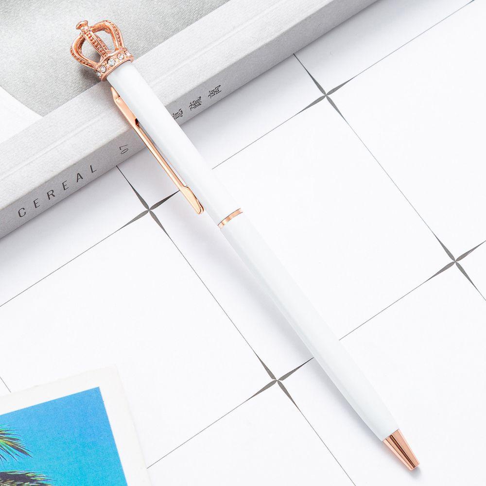 Bút Bi Hình Vương Miện Lấp Lánh Xinh Xắn|Bút Bi Ngòi 1.0mm Thời Trang Cho Học Sinh|Bút Bi Kim Loại Hình Vương Miện Xinh Xắn