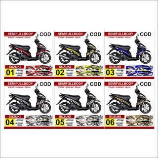 Miếng Dán Trang Trí Xe Mô Tô Suzuki skydrive Bán Chạy (Allo Sẵn Sàng)