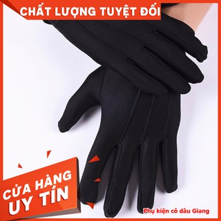 <TP>Găng tay nam thu đen gân phụ kiện cưới Giang găng tay nam