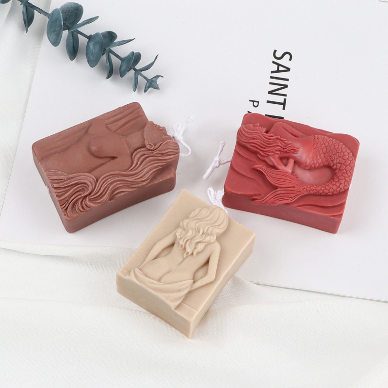 Khuôn Silicone Tạo Hình Làm Nến Hình Nàng Tiên Cá 3D