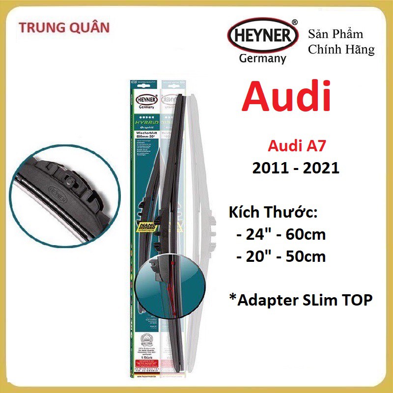 Cần Gạt Mưa Audi A7 2011 - 2021, Bộ gạt mưa mềm Heyner Germany Chính Hãng Cho Audi A7 2011 - 2021, G