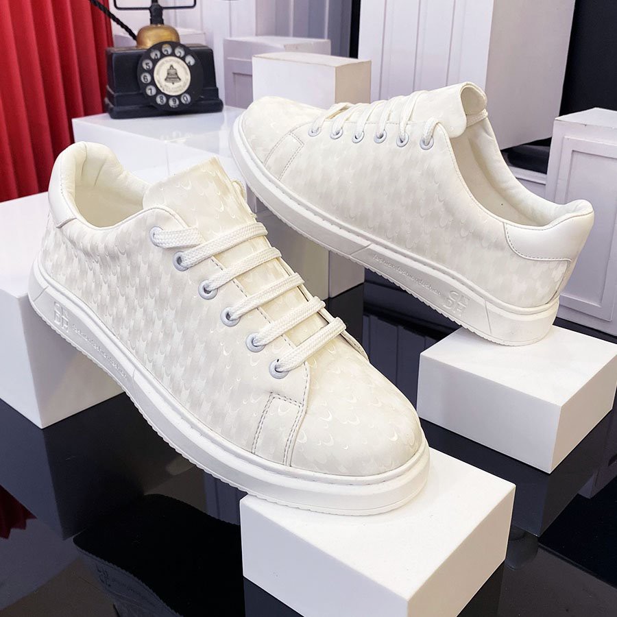 Giày Da Nam ⚜️𝑭𝑹𝑬𝑬𝑺𝑯𝑰𝑷⚜️ Giảm 20K Khi Nhập Mã [GIAY020K] - Giày Da Sneaker Nam Full Trắng_Siêu Chất | BigBuy360 - bigbuy360.vn
