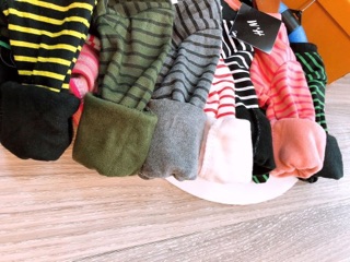 Combo 2 bộ cotton len kẻ cho bé
