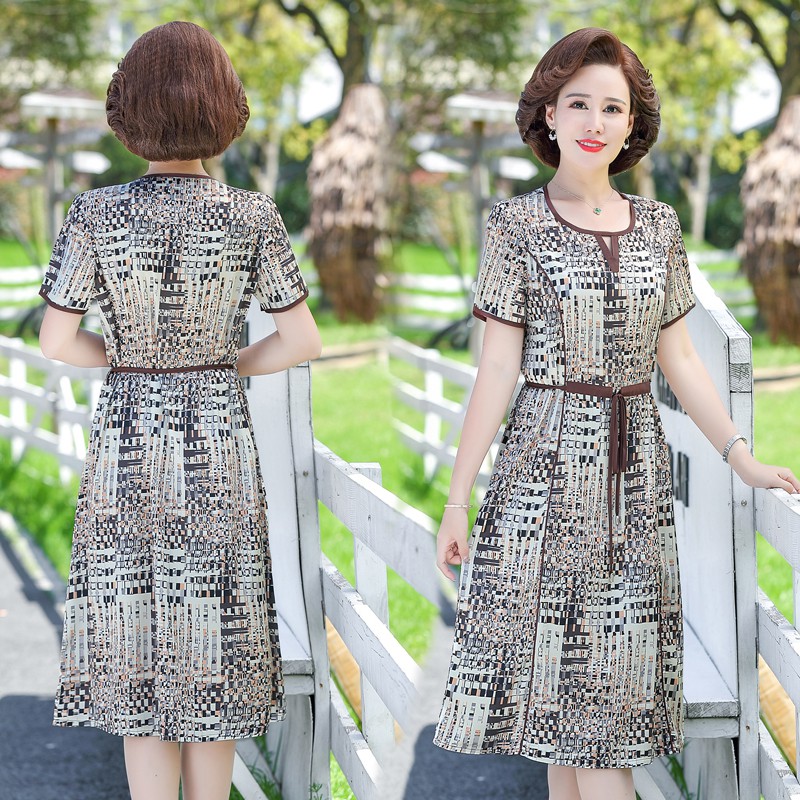 #C6043 VÁY VOAN LỤA 2 MÀU SANG TRỌNG, QUÝ PHÁI. MẪU VÁY HOT NHẤT 2021 CHO NGƯỜI TRUNG NIÊN <3 QUÀ TẶNG CHO MẸ | BigBuy360 - bigbuy360.vn