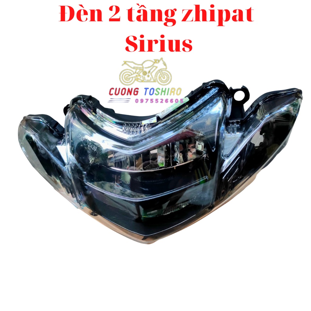 Đèn pha led 2 tầng Zhipat chính hãng lắp cho xe sirius src110 ánh sáng tốt ngoại hình đẹp