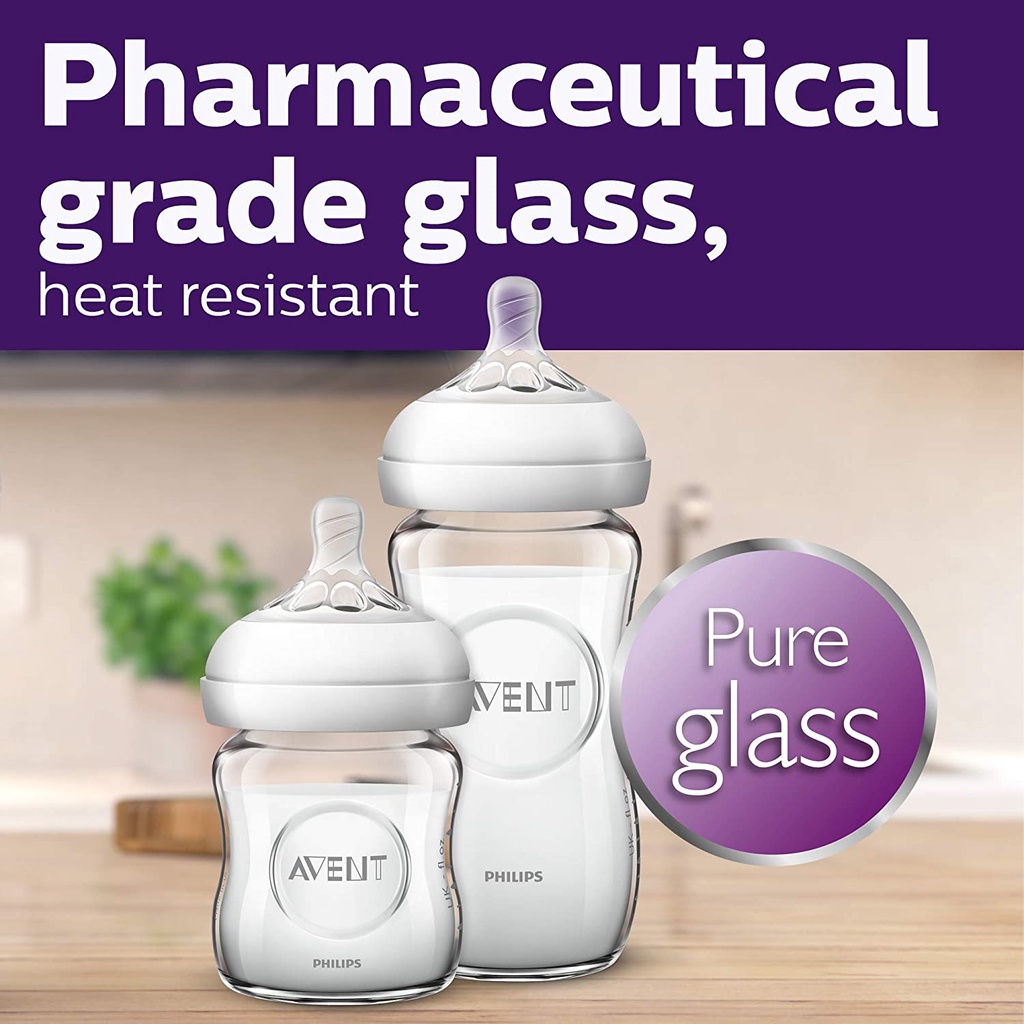 Bình sữa Philips Avent Natural thủy tinh 120 240ml Nguyên Hộp Bình đơn