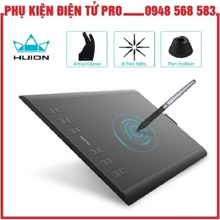 [HÀNG CHÍNH HÃNG] BẢNG VẼ ĐIỆN TỬ HUION H1060P