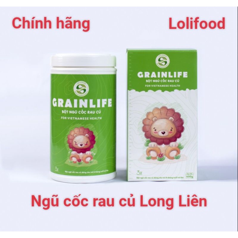 Bột Ngũ Cốc Rau Củ Grainlife 400g Dành cho bé từ 6 tháng - Bột rau củ hữu cơ cho bé