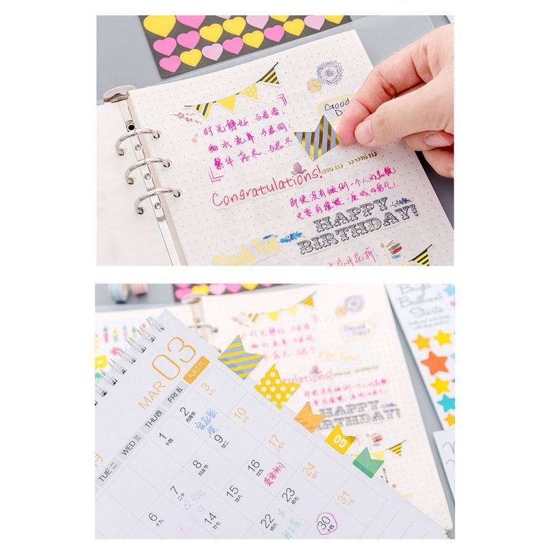 Dán nhãn màu sắc sinh động nhiều hình dáng, Sticker nhãn dán các loại đồ vật cute CICIBOX