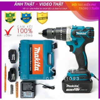 Máy khoan pin MAKITA 118v pin khủng 10 cell không chổi than