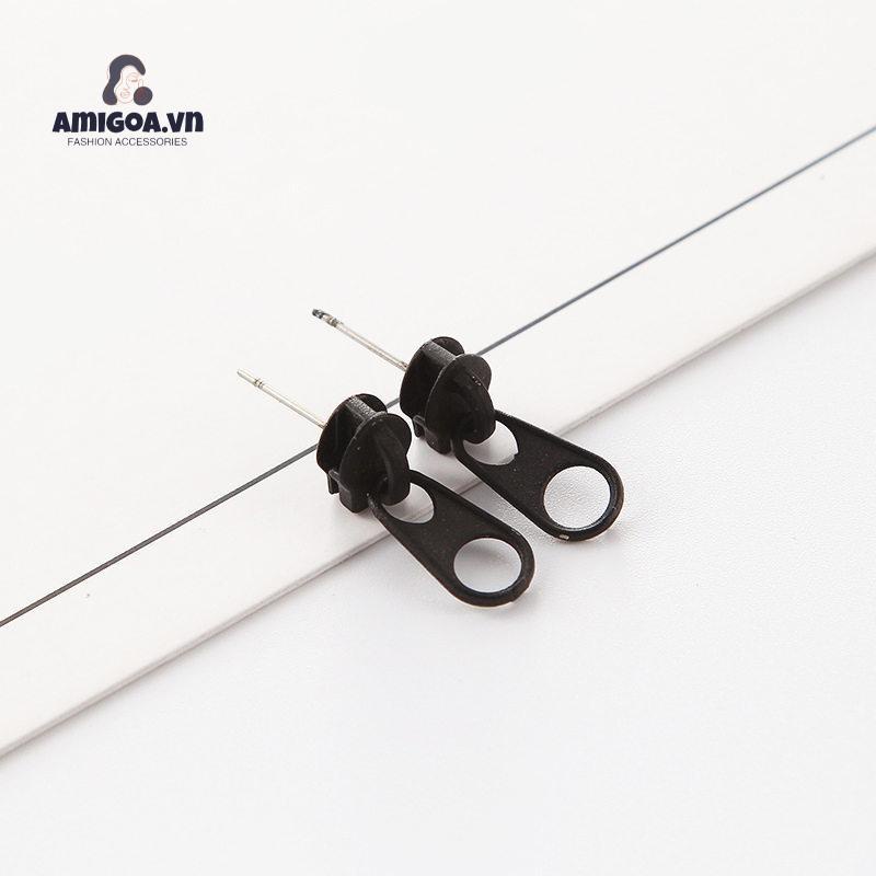 Bông Tai Hình Dây Kéo Độc Đáo Thời Trang