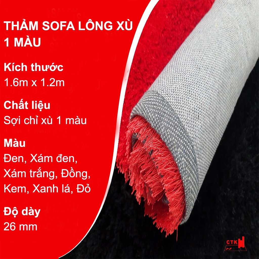 Thảm trải sàn phòng khách, thảm lông trang trí phòng ngủ cao cấp 160x 120cm