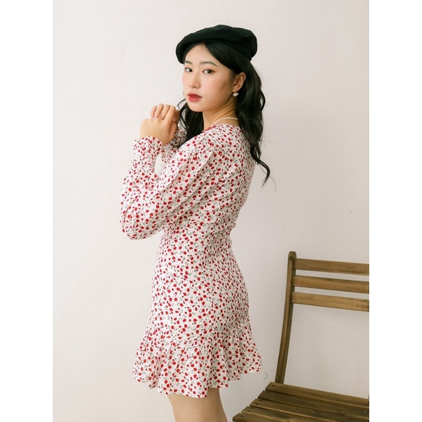 ARIUSTEES  - Đầm hoa nhí tay bồng Valentina Dress