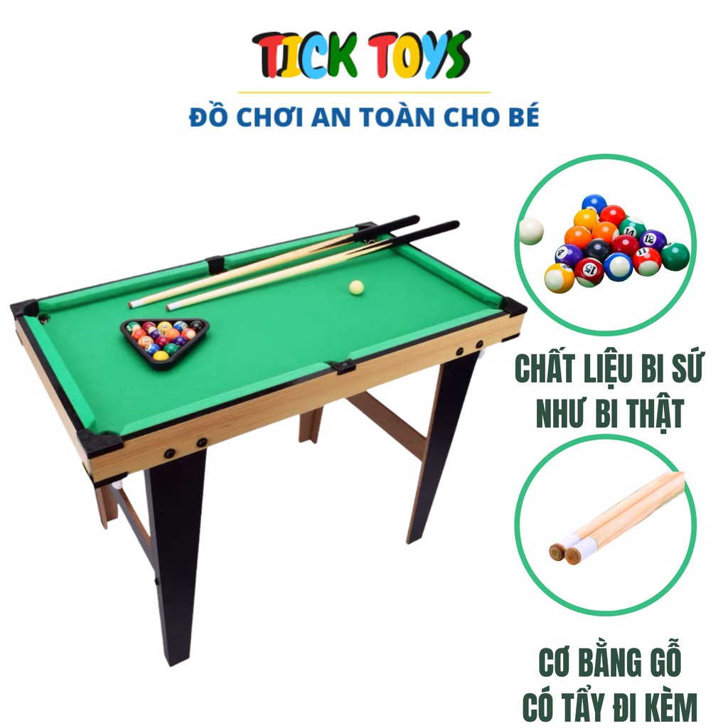 [RẺ NHẤT SHOPEE] BÀN BI-A MINI GỖ - MẶT NỈ KHÔNG XƯỚC - BÀN BIDA MINI CHO BÉ