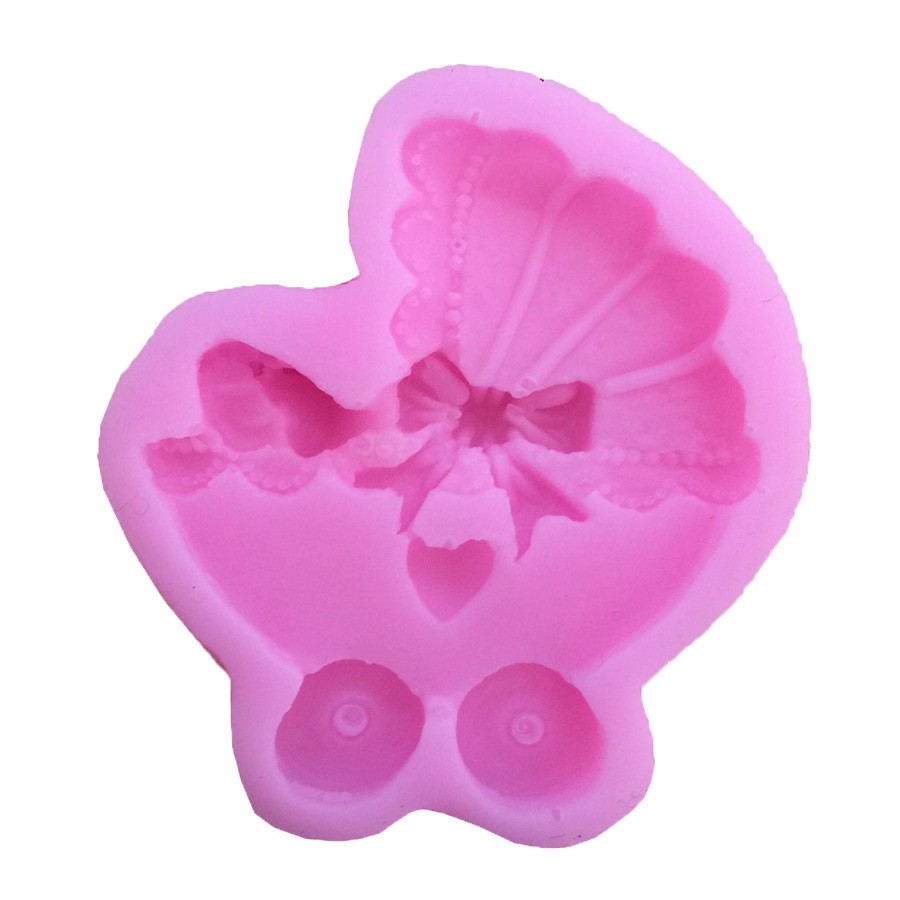 [KHUÔN 4D SALE] Khuôn silicon nôi em bé / xe nôi làm bánh bánh mã XNN