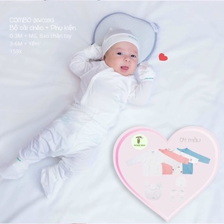 Bộ Quần Áo Sơ Sinh Nature Wear Cài Lệch Size Sơ Sinh Newborn