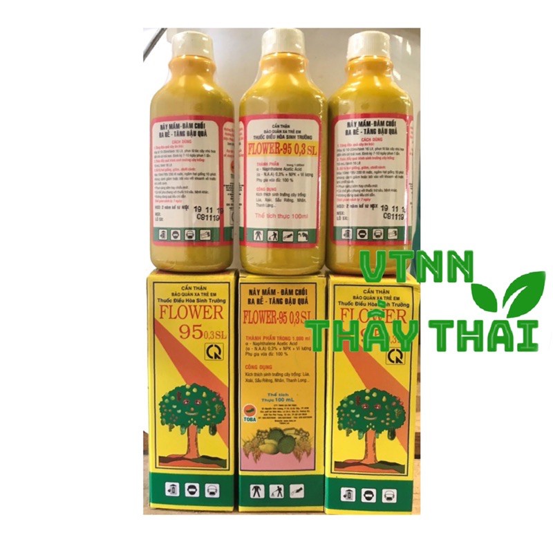 F95 100ml - Flower 95 0.3SL Kích thích sinh trưởng Kích thích ra hoa, tăng đậu quả Lúa – Xoài Sầu riêng