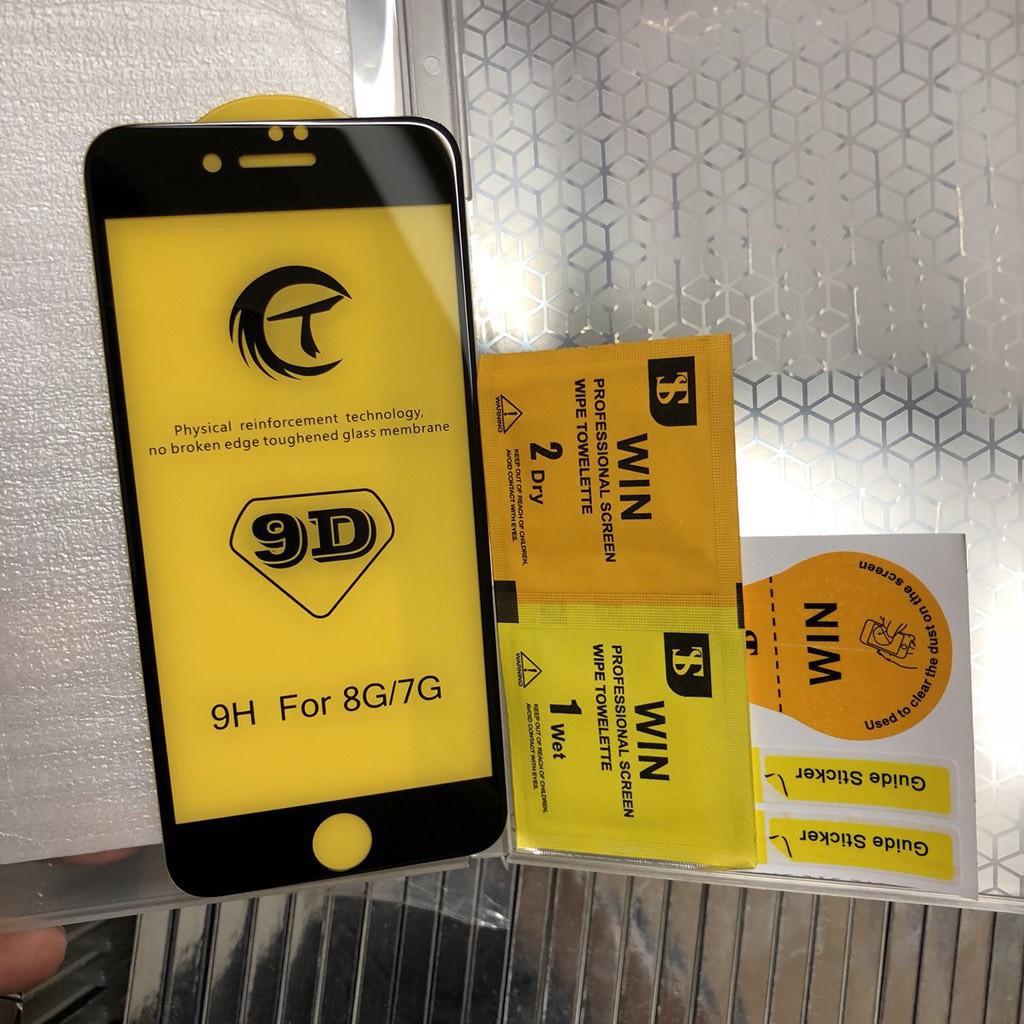 [FULL MÀN] Kính Cường Lực IPhone 9D Siêu Xịn Full Màn, Hạn Chế Bám Vân Tay 6/7/8 Plus/X/Xr/XsMax/11PROMAX