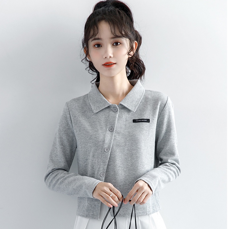 Áo Thun Polo Nữ Dài Tay Vạt Chéo Phối Cúc Thời Trang Sugal TOP NU 051