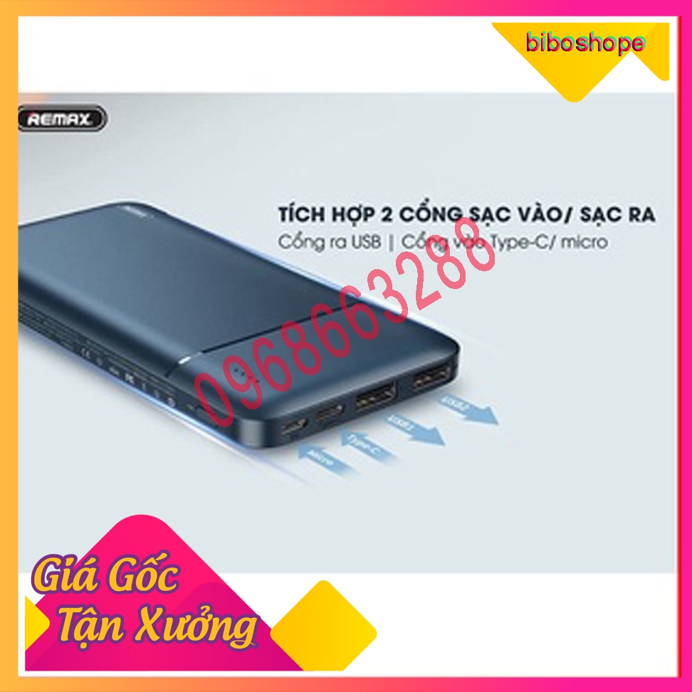 Free ship Pin sạc dự phòng Remax 10,000mAh model RPP-96 hàng chính hãng. Bảo hành 12 Tháng