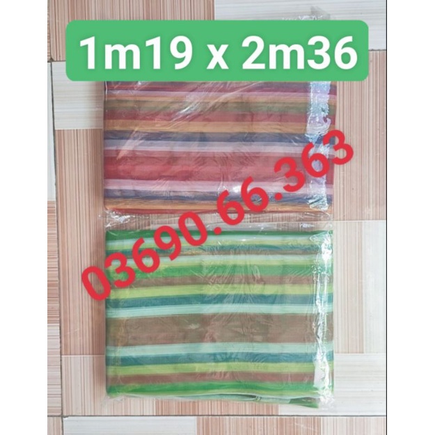 Võng lưới cước 1m19x2m36 sọc nhiều màu