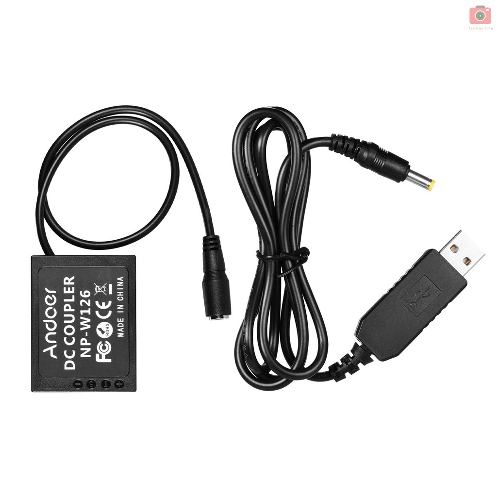 Bộ chuyển đổi pin từ usb sang np-w126 5v x-a10/hs33exr/hs35exr/hs50exr cao cấp tiện lợi