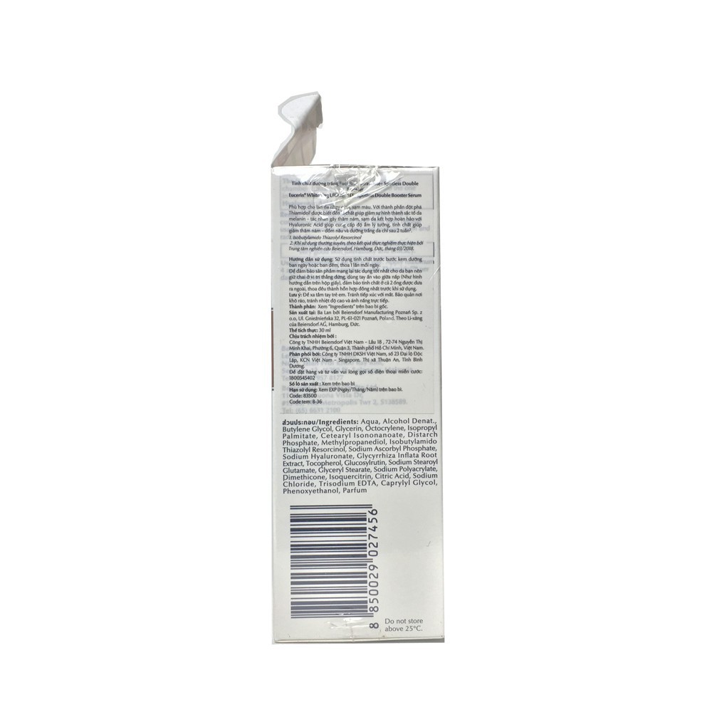 Serum 2 In 1 Trắng Da, Giảm Nám, Mờ Thâm Eucerin 30ml Hàng Chính Hãng
