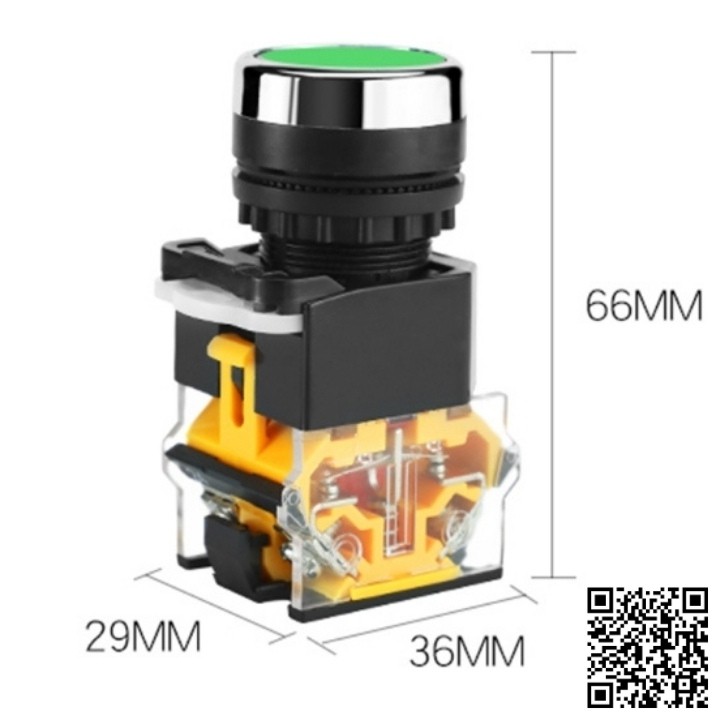 Công tắc nhấn nhả đề LA38-11 phi 22mm không đèn 3 màu xanh, màu đỏ, màu vàng