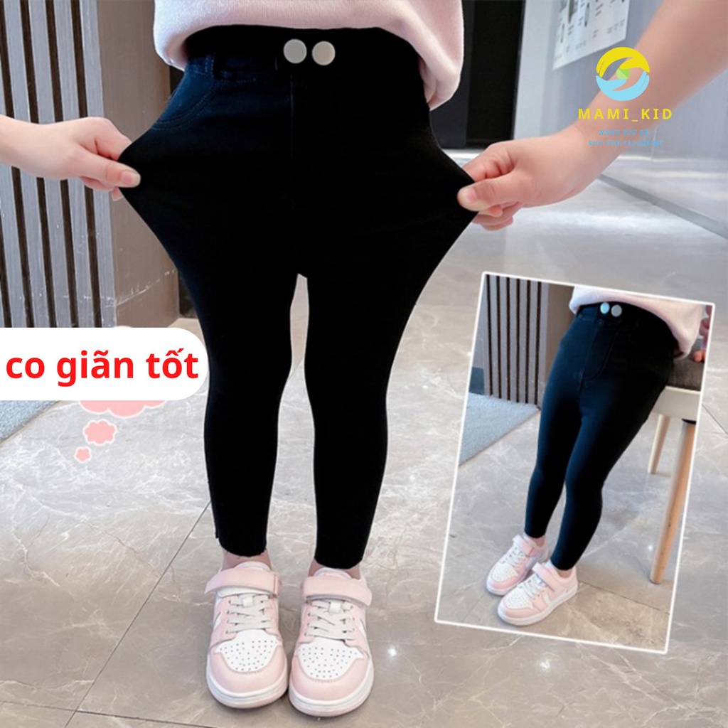 Quần Legging Bé Gái Mầu Đen 10-38kg, Mặc ôm, Đi Học Đi Chơi sành điệu, chất umi hàn mềm đẹp, đứng dáng...túi sau mông